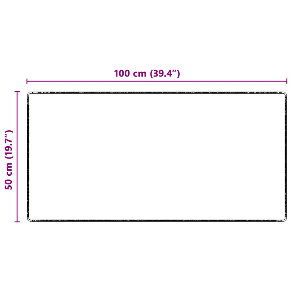 vidaXL Tapijt Loper Grijs 50 x 100 cm 100% Polypropylene Tuft