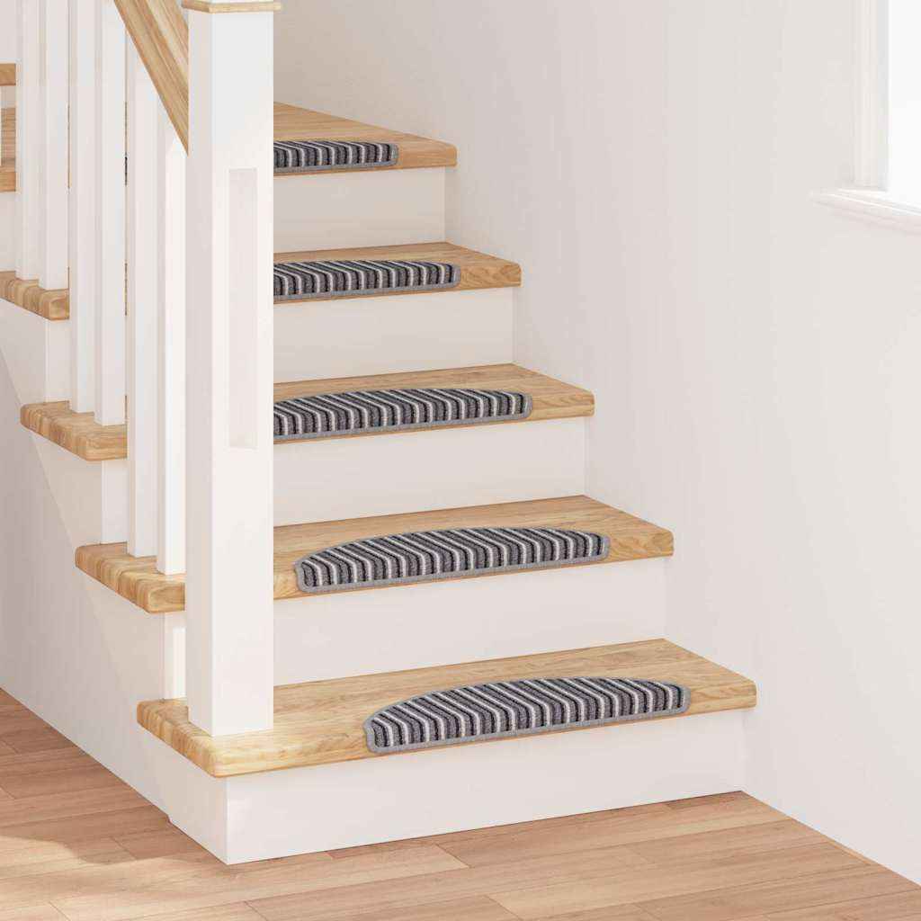vidaXL Zelfklevende Trapmatten 15 pcs Antraciet 56 x 17 x 3 cm