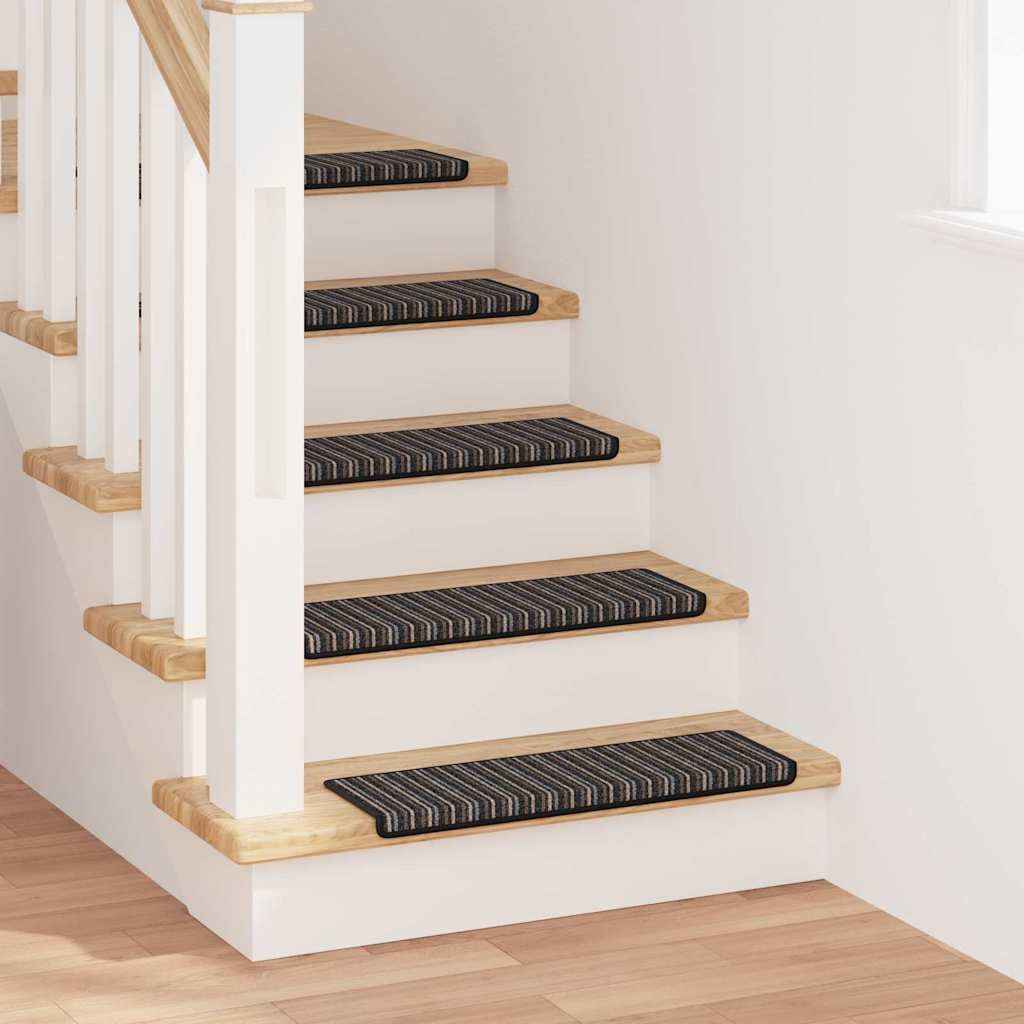 vidaXL Zelfklevende Trapmatten 15 pcs Antraciet 65 x 21 x 4 cm