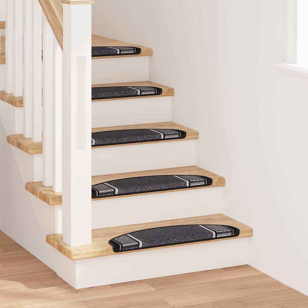 vidaXL Zelfklevende Trapmatten 15 pcs Antraciet 65 x 21 x 4 cm