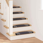vidaXL Zelfklevende Trapmatten 15 pcs Antraciet 65 x 21 x 4 cm