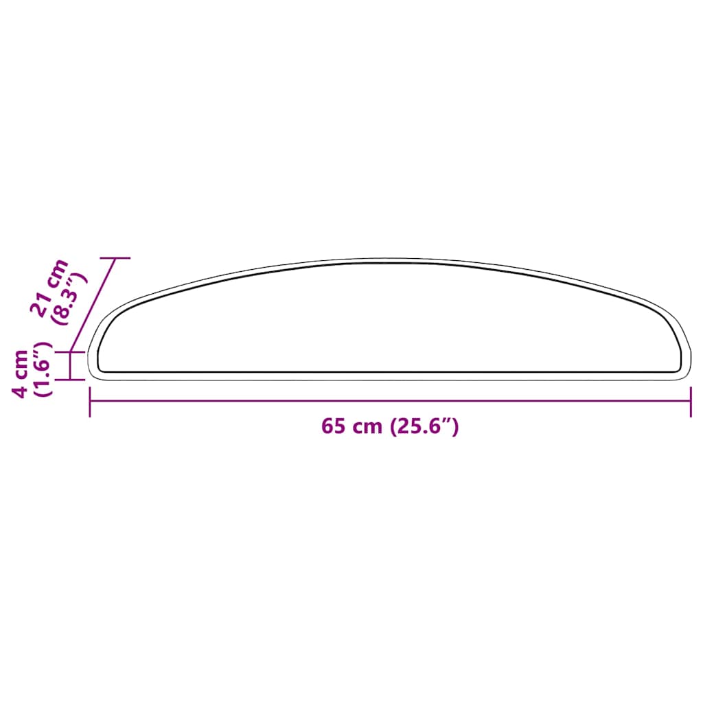 vidaXL Zelfklevende Trapmatten 15 pcs Antraciet 65 x 21 x 4 cm
