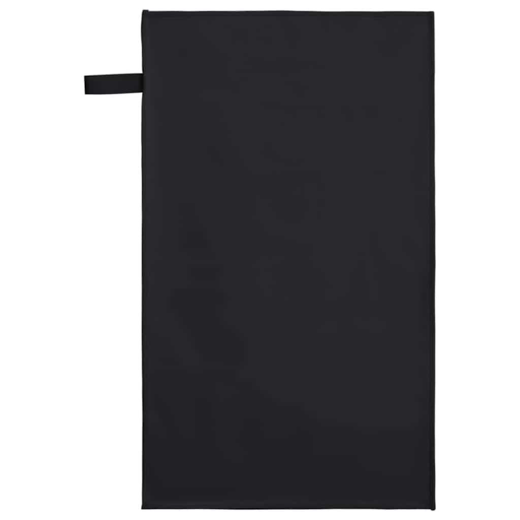 vidaXL Sporthanddoeken 2 pcs Zwart 50 x 30 cm Polyester en polyamide