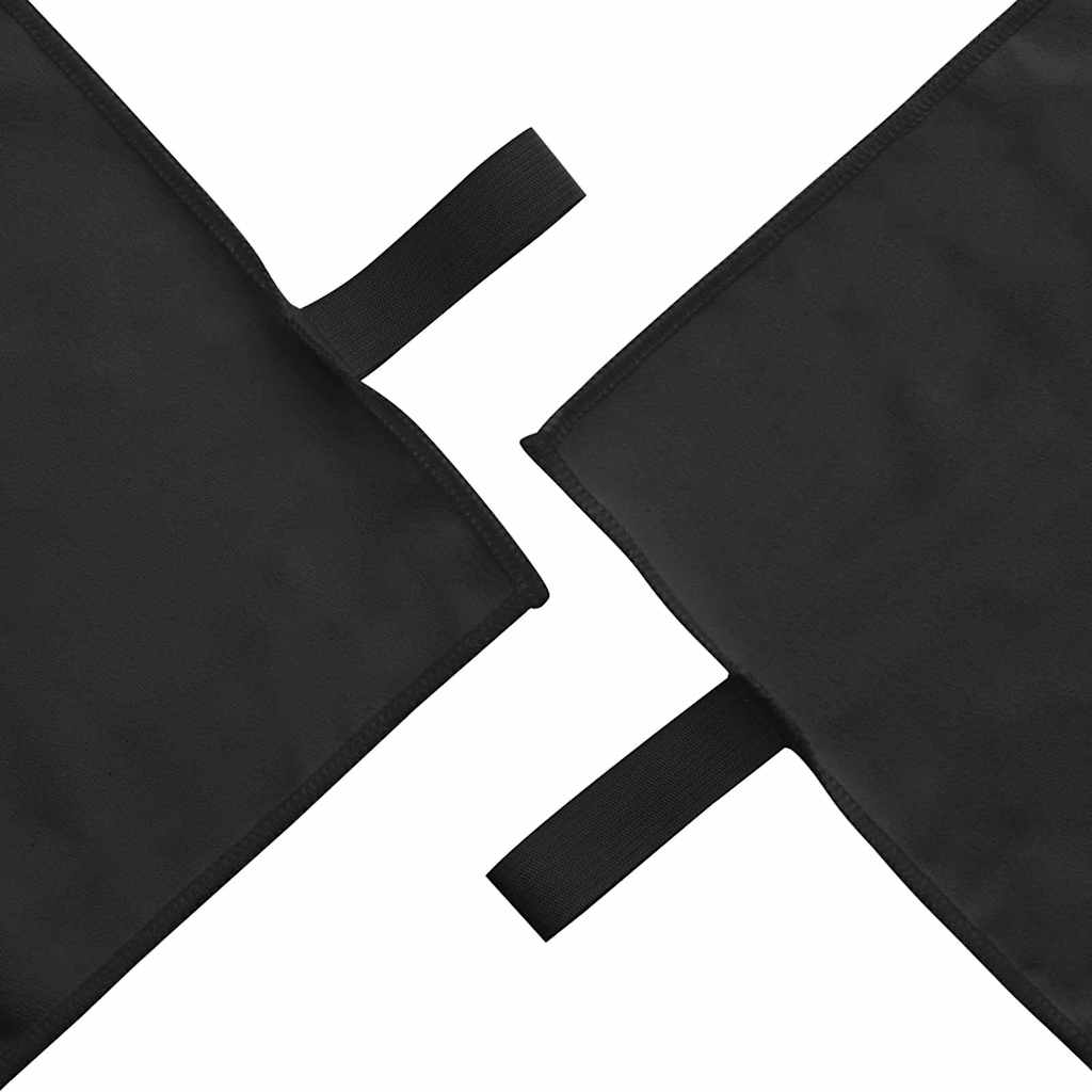 vidaXL Sporthanddoeken 2 pcs Zwart 50 x 30 cm Polyester en polyamide