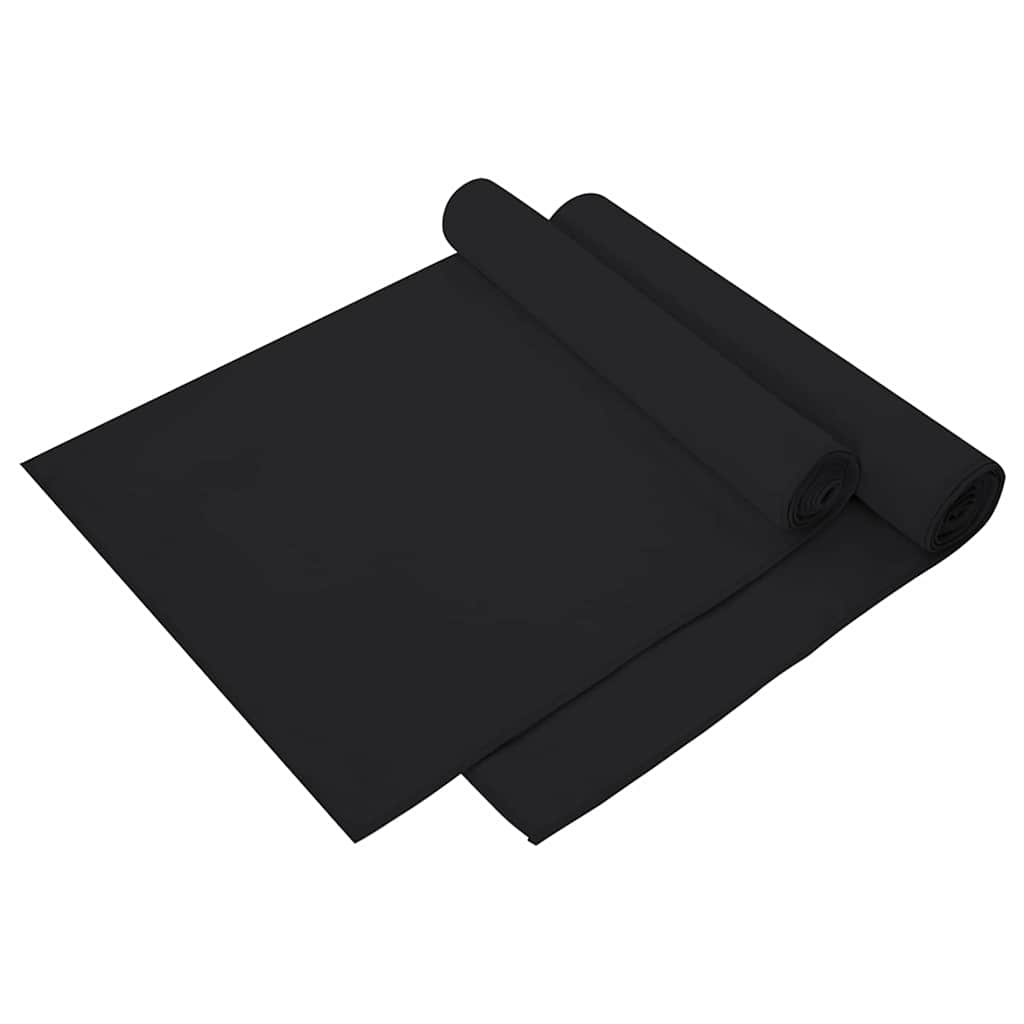 vidaXL Sporthanddoeken 2 pcs Zwart 50 x 30 cm Polyester en polyamide