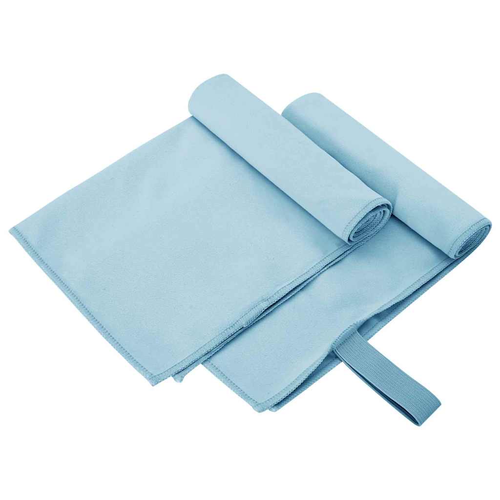 vidaXL Sporthanddoeken 2 pcs Zwart 50 x 30 cm Polyester en polyamide
