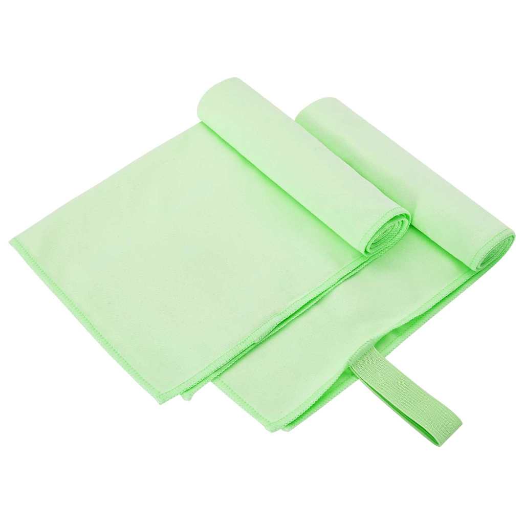 vidaXL Sporthanddoeken 2 pcs Zwart 50 x 30 cm Polyester en polyamide