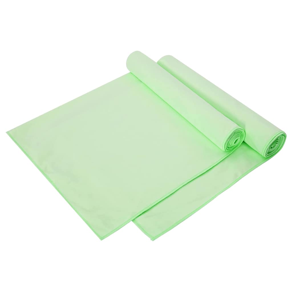 vidaXL Sporthanddoeken 2 pcs Zwart 50 x 30 cm Polyester en polyamide