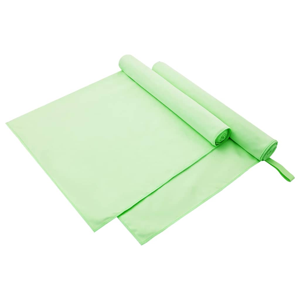 vidaXL Sporthanddoeken 2 pcs Zwart 50 x 30 cm Polyester en polyamide