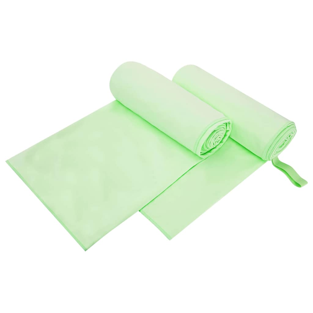 vidaXL Sporthanddoeken 2 pcs Zwart 50 x 30 cm Polyester en polyamide