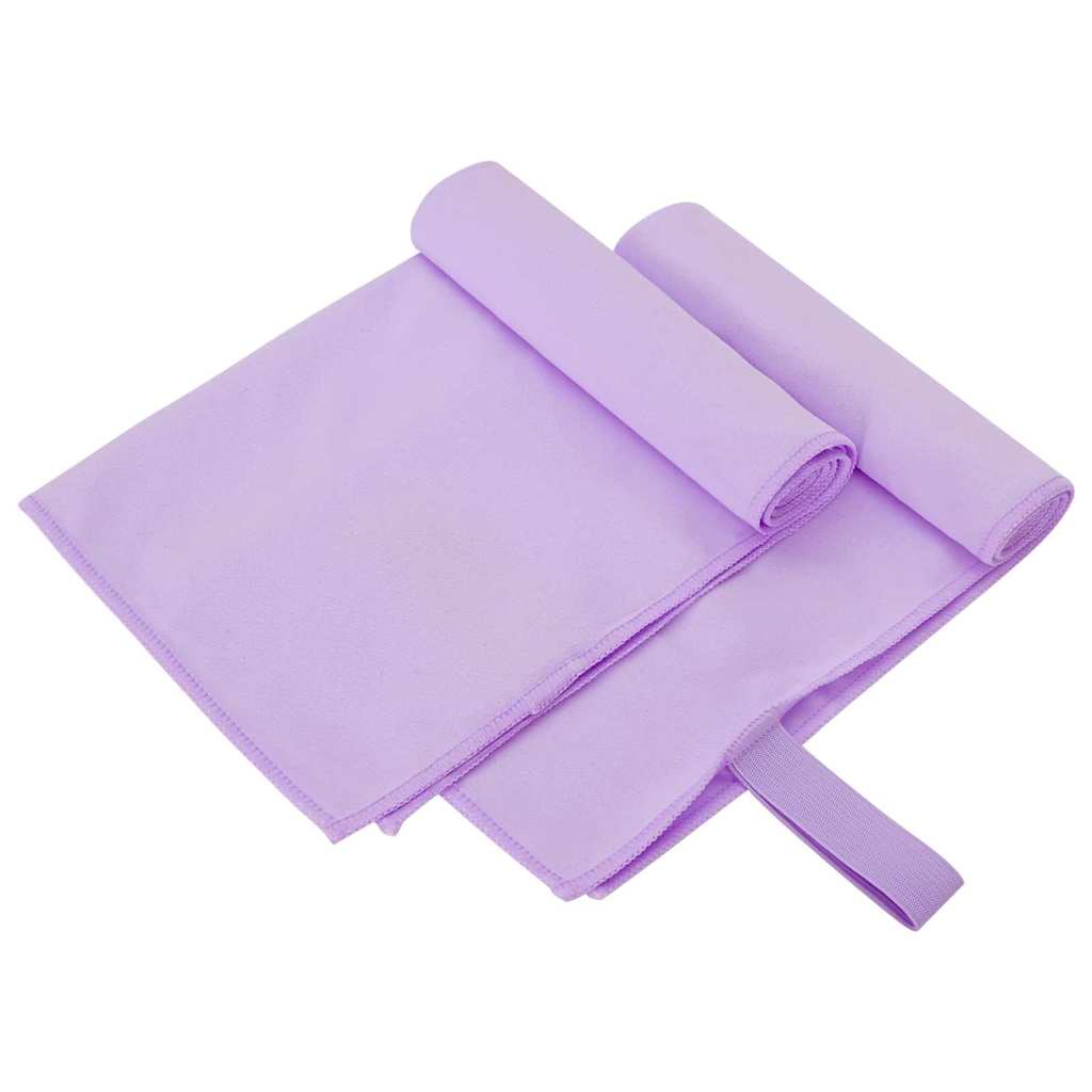 vidaXL Sporthanddoeken 2 pcs Zwart 50 x 30 cm Polyester en polyamide