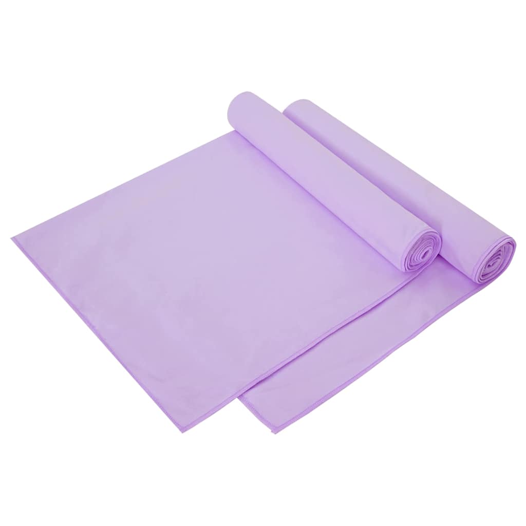 vidaXL Sporthanddoeken 2 pcs Zwart 50 x 30 cm Polyester en polyamide