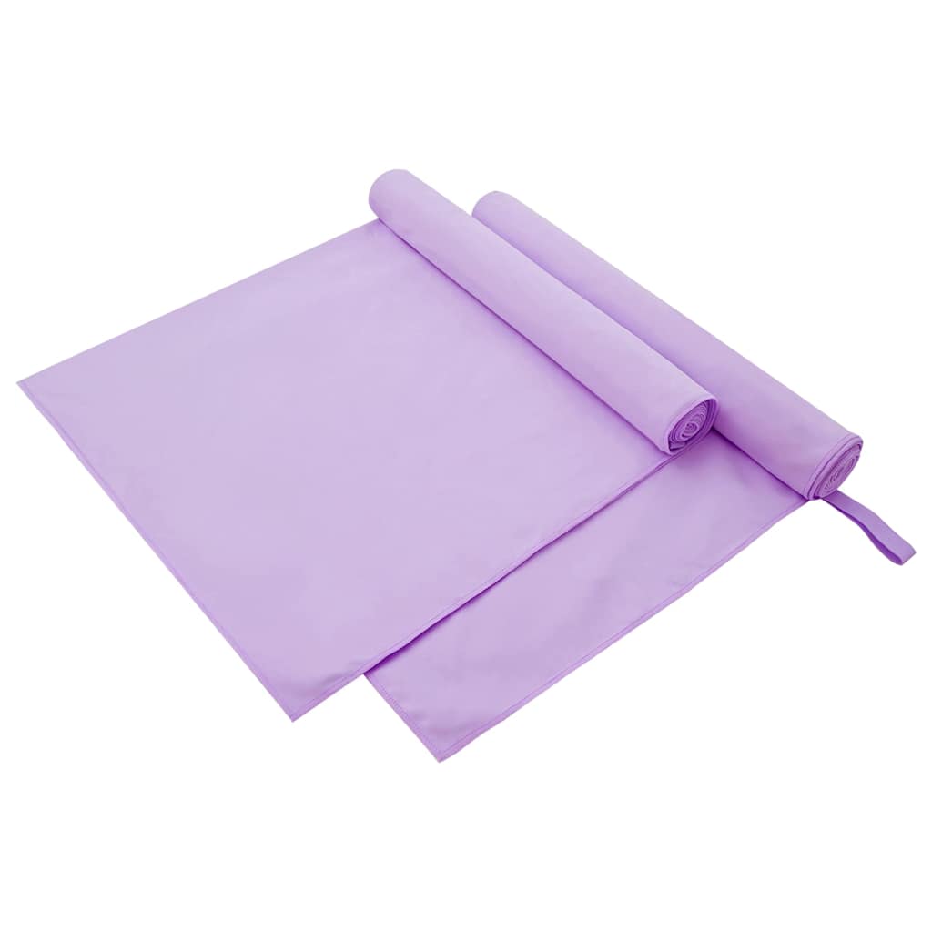 vidaXL Sporthanddoeken 2 pcs Zwart 50 x 30 cm Polyester en polyamide