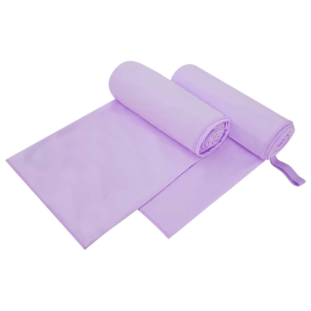 vidaXL Sporthanddoeken 2 pcs Zwart 50 x 30 cm Polyester en polyamide