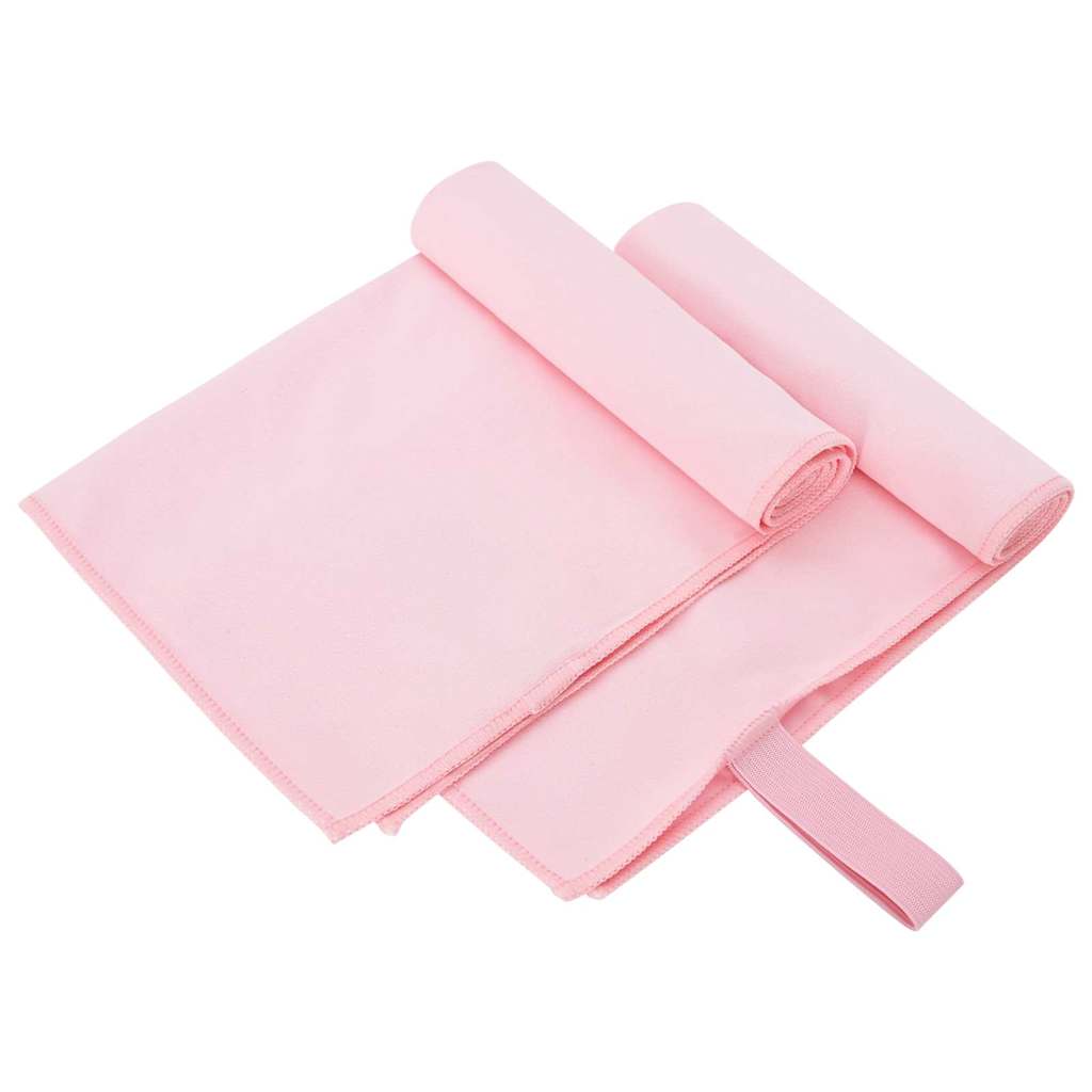 vidaXL Sporthanddoeken 2 pcs Zwart 50 x 30 cm Polyester en polyamide