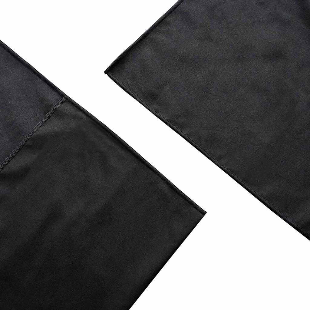 vidaXL Buiten Stoel Handdoeken 2 pcs Zwart 130 x 60 cm