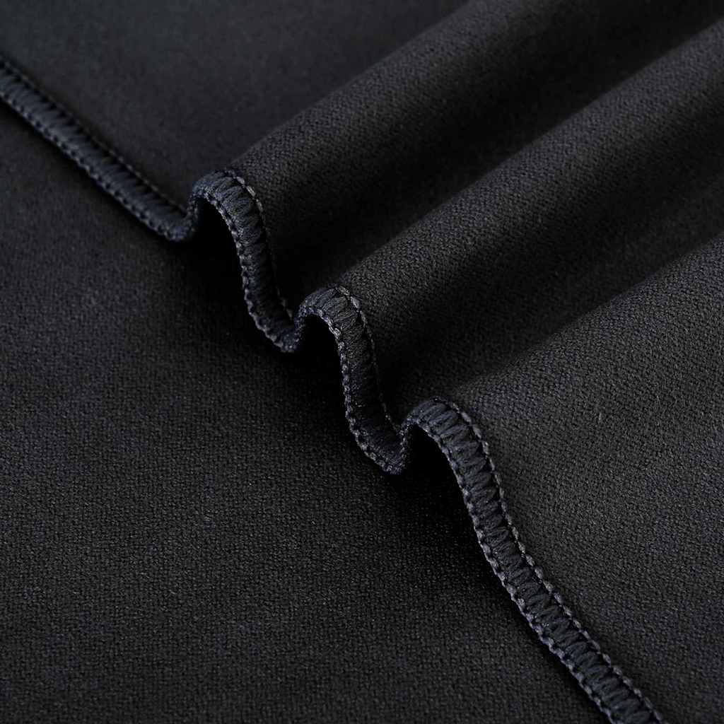 vidaXL Buiten Stoel Handdoeken 2 pcs Zwart 130 x 60 cm