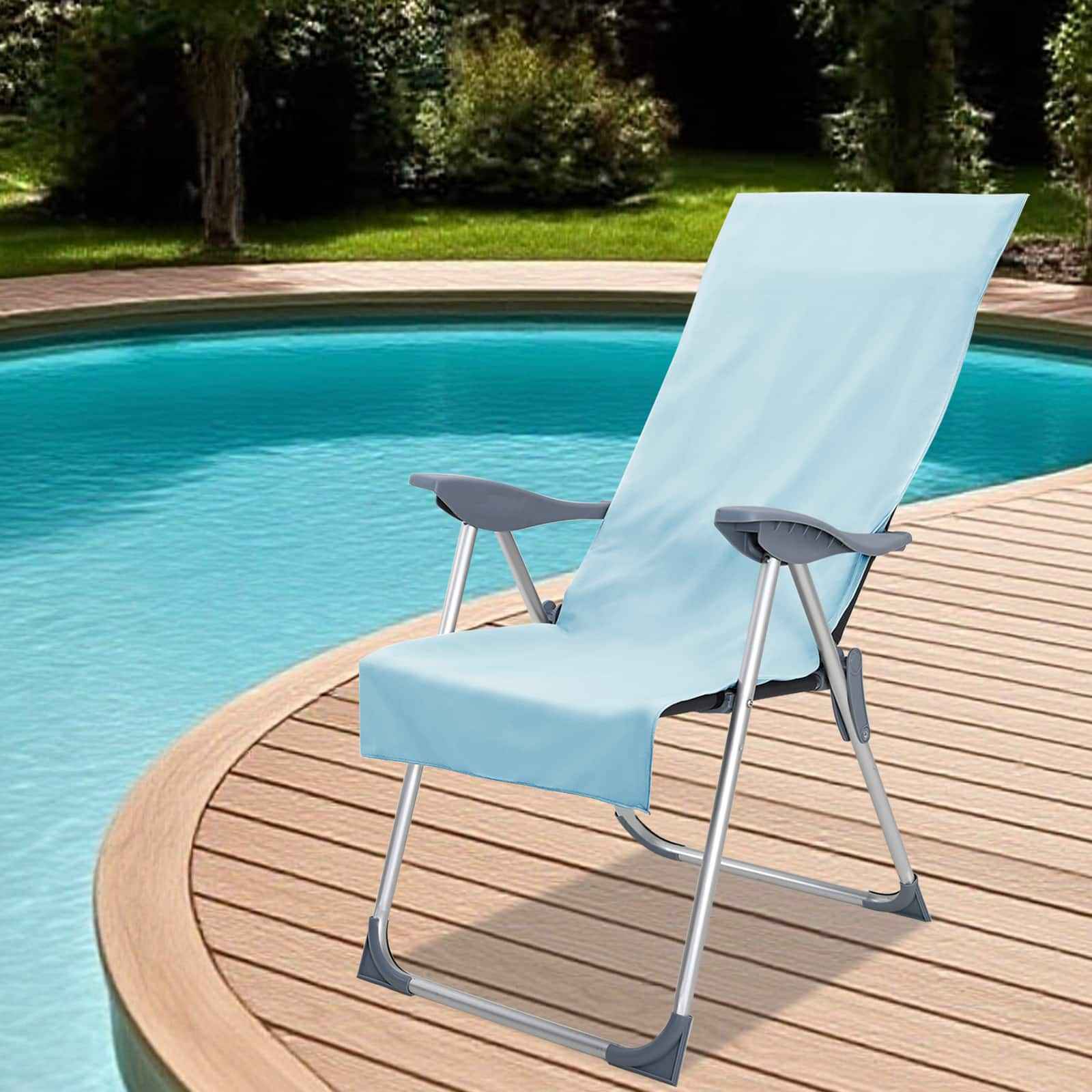 vidaXL Buiten Stoel Handdoeken 2 pcs Zwart 130 x 60 cm
