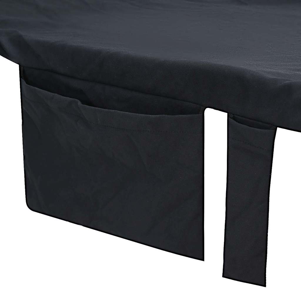 vidaXL Ligbedhanddoeken 2 pcs Zwart 210 x 75 cm Polyester en Polyamide