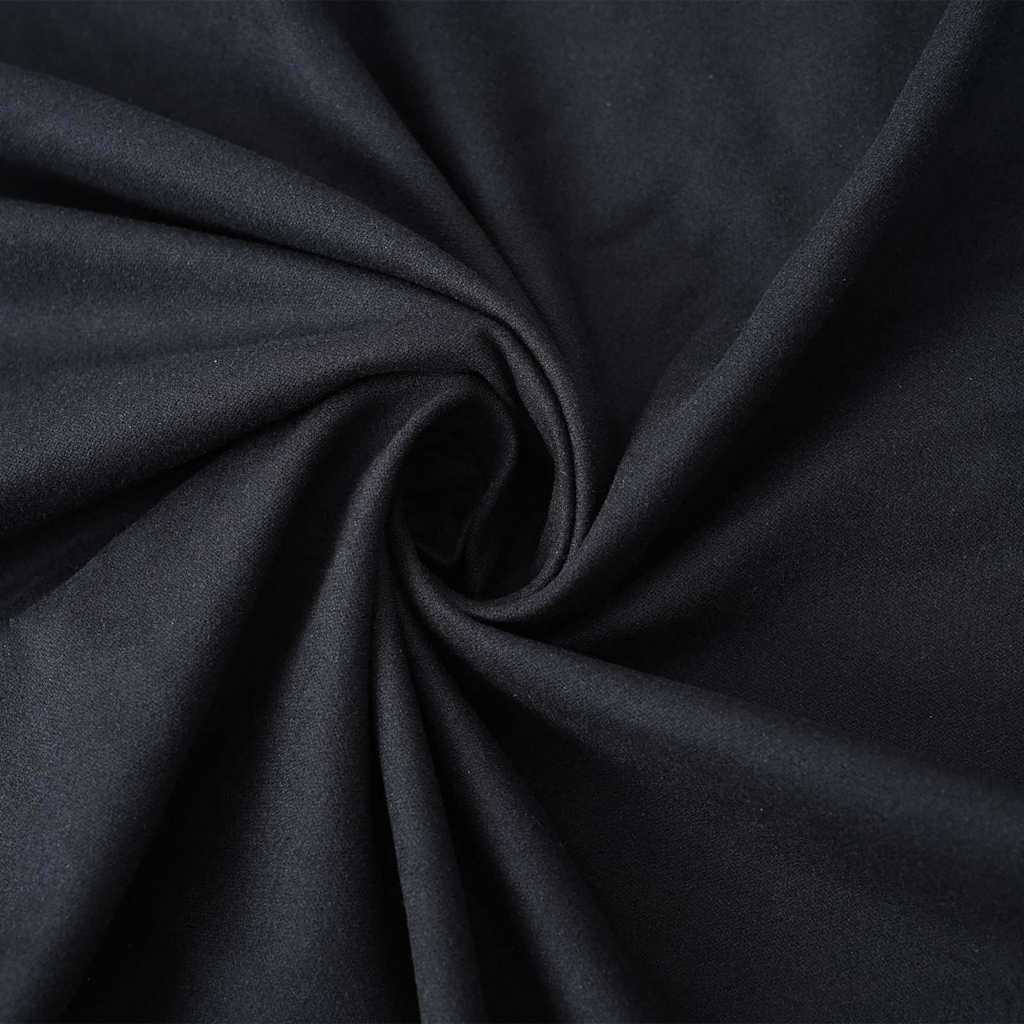 vidaXL Ligbedhanddoeken 2 pcs Zwart 210 x 75 cm Polyester en Polyamide