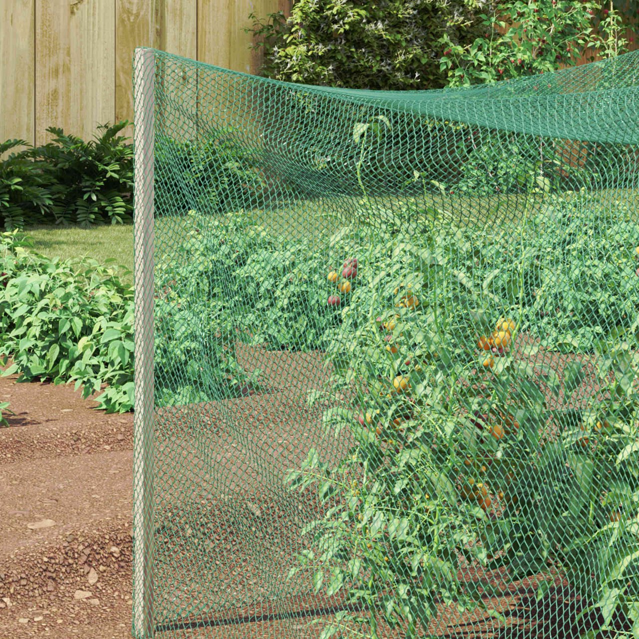vidaXL Vogelbeschermnet Groen 2 x 5 m HDPE