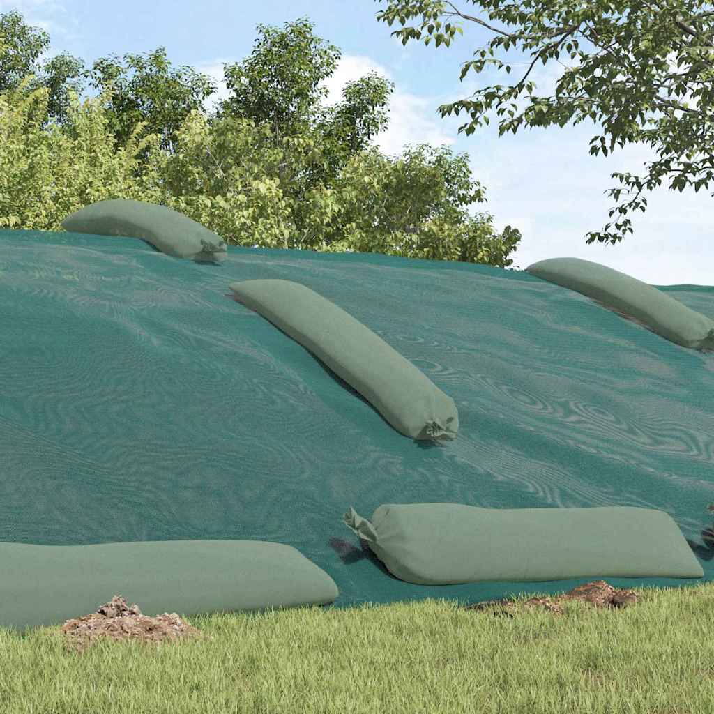 vidaXL Siloafdekking Groen 6 x 5 m HDPE