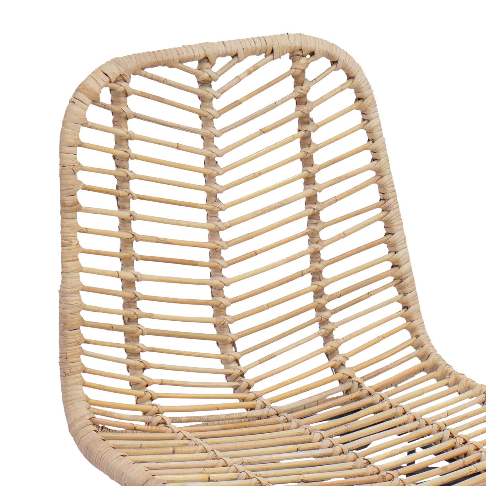 vidaXL Barkruk 2 pcs Naturel 44,5 x 54,5 x 97,5 cm Riet en IJzer