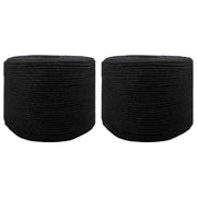 vidaXL Touw 2 pcs Zwart Katoen