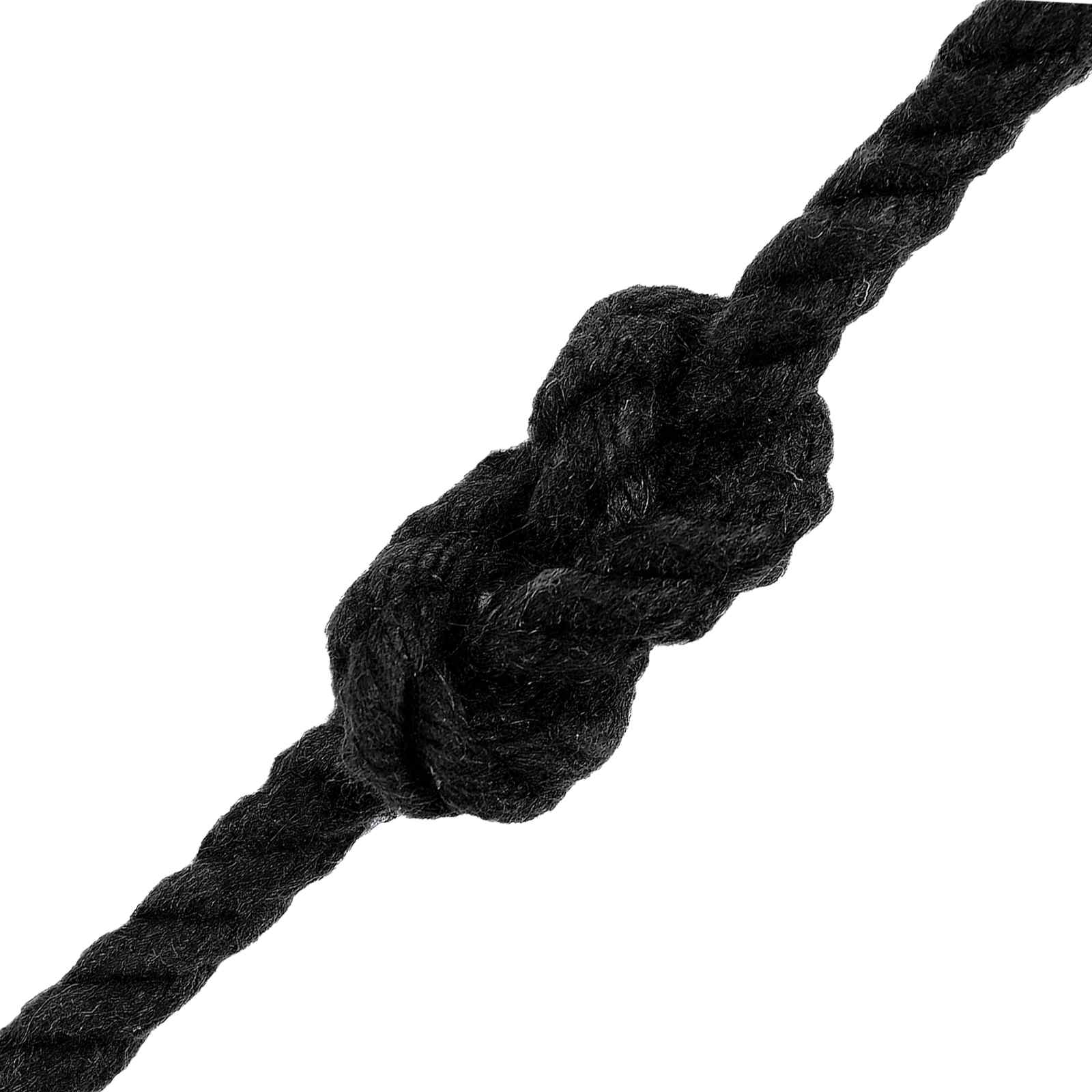 vidaXL Touw 2 pcs Zwart Katoen