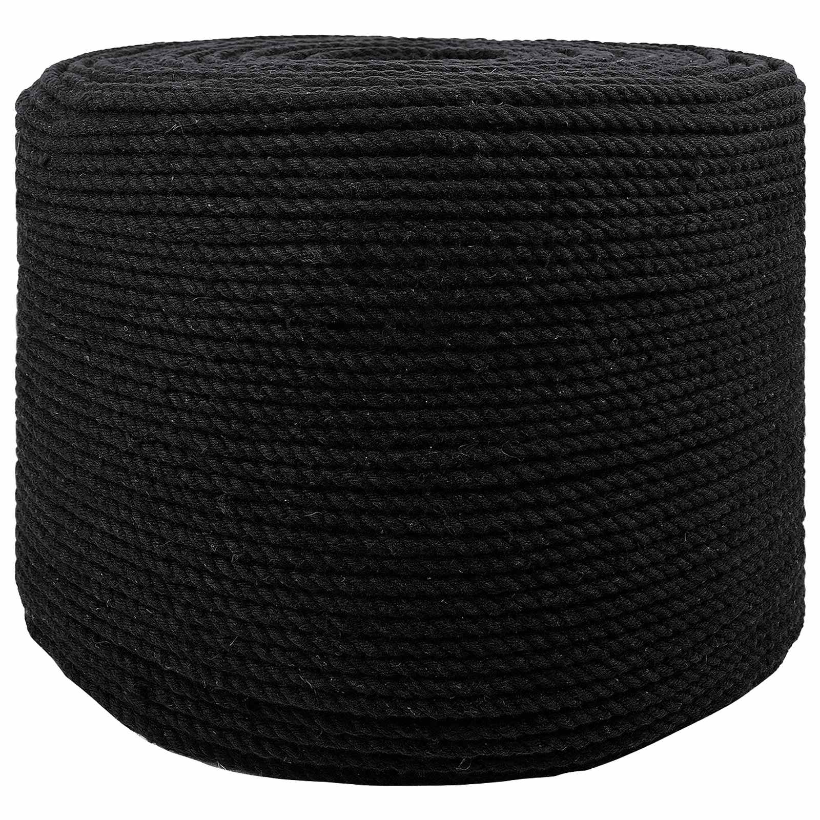 vidaXL Touw 2 pcs Zwart Katoen