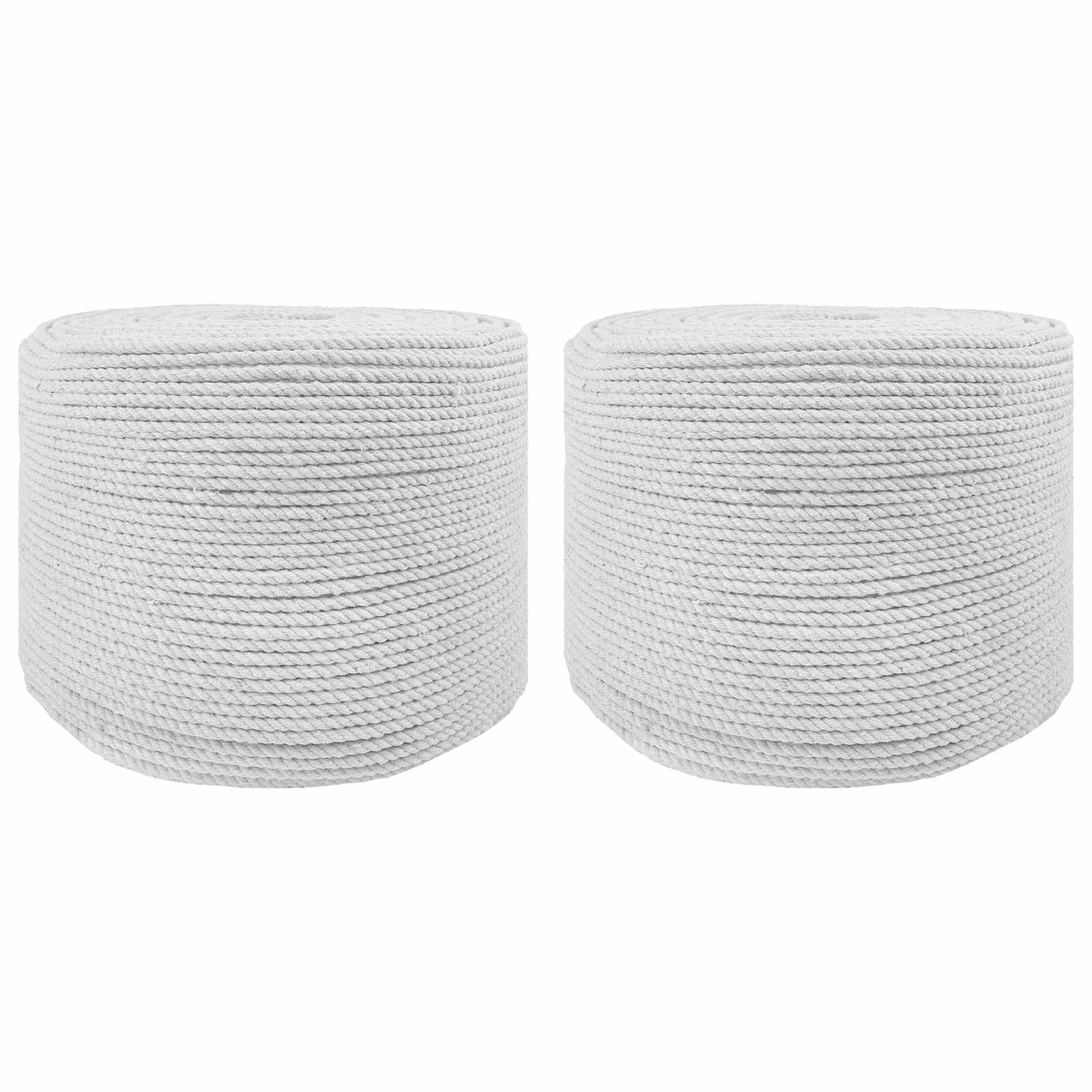 vidaXL Touw 2 pcs Zwart Katoen