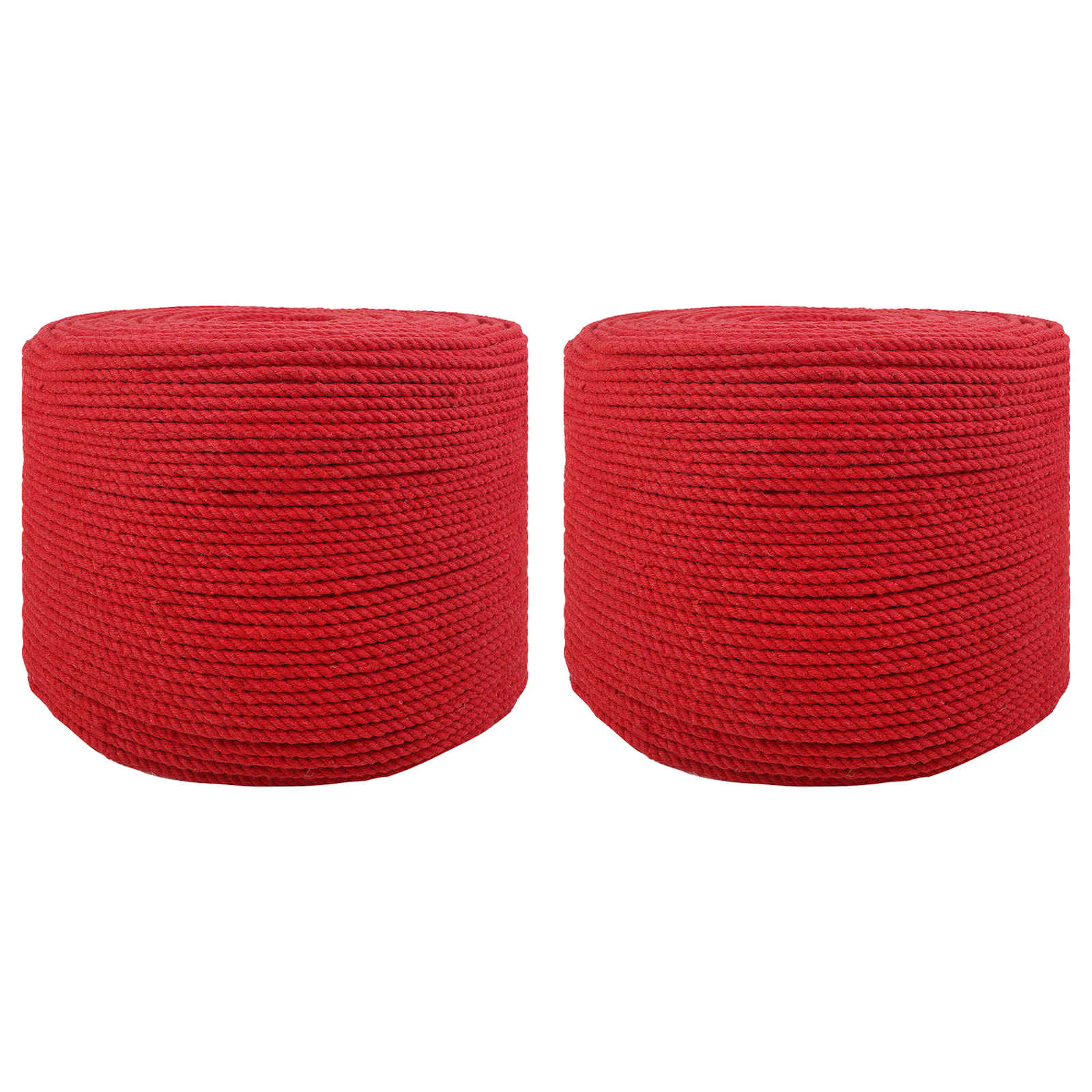 vidaXL Touw 2 pcs Zwart Katoen