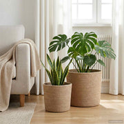 vidaXL Plantenpot Set 2 pcs Naturel Ø 28 x 28 cm 100% Tossa Jute