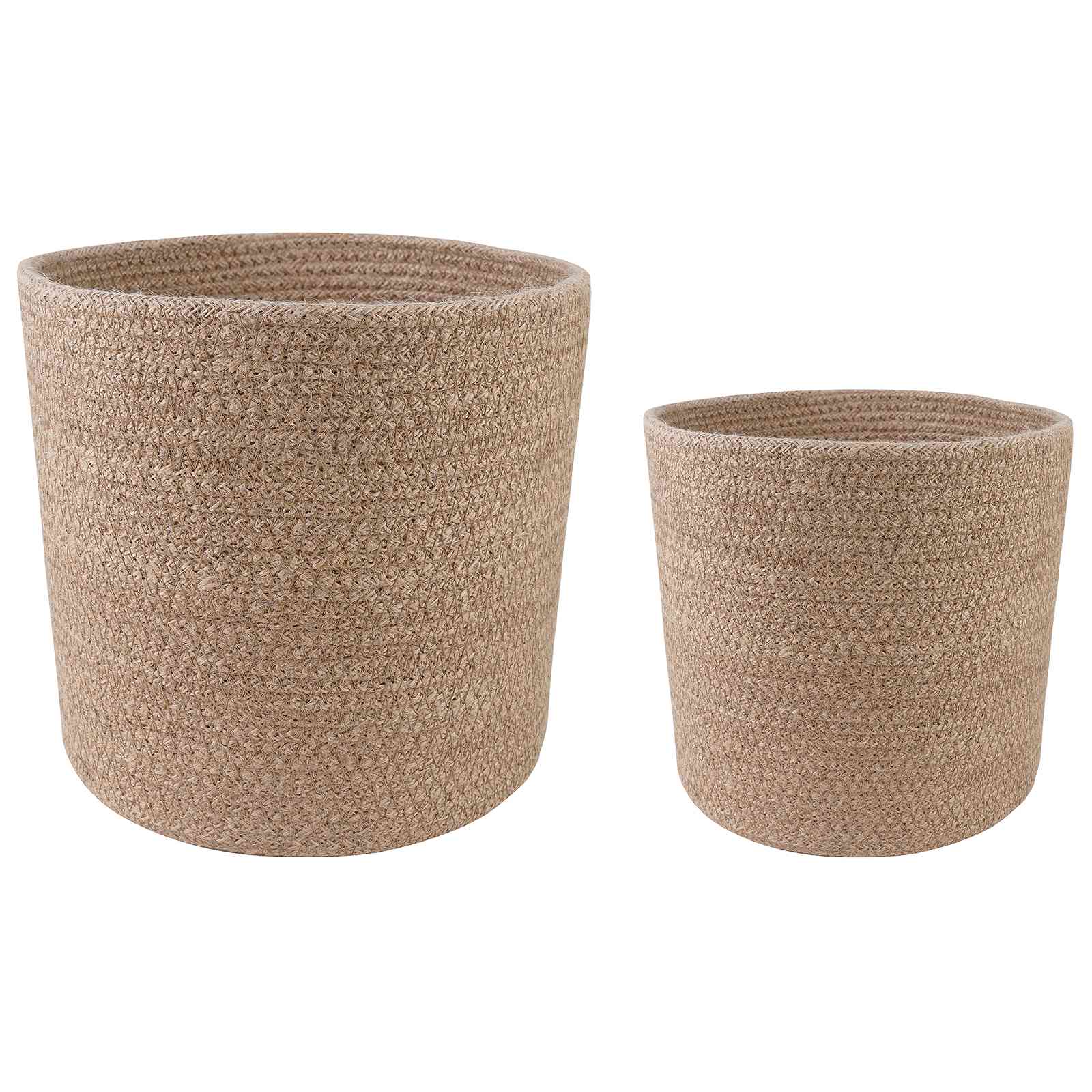 vidaXL Plantenpot Set 2 pcs Naturel Ø 28 x 28 cm 100% Tossa Jute