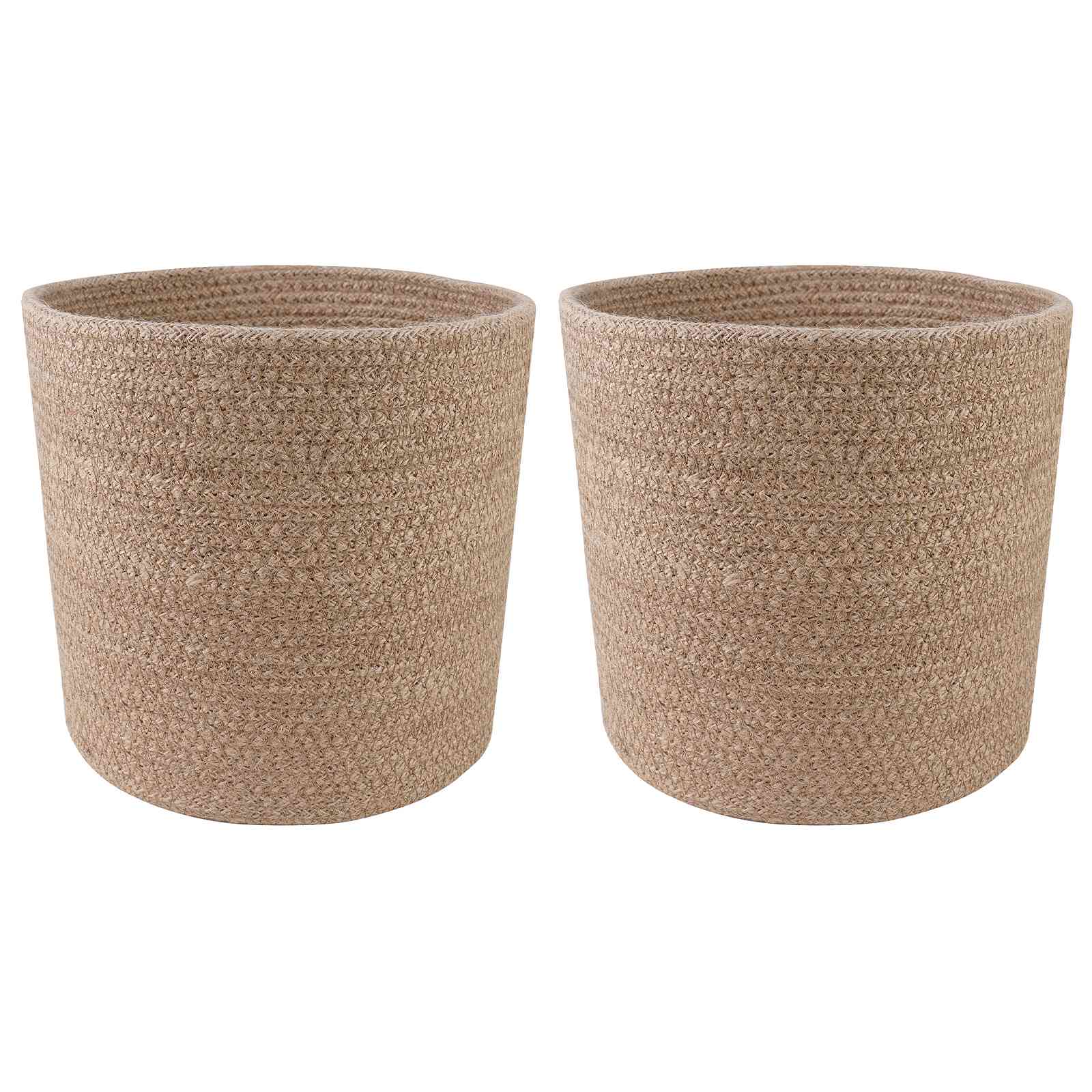 vidaXL Plantenpot Set 2 pcs Naturel Ø 28 x 28 cm 100% Tossa Jute