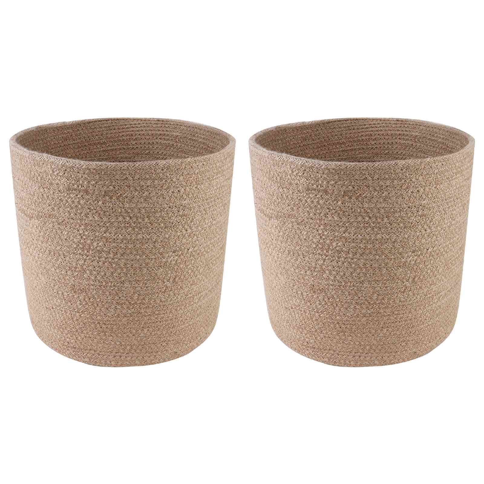 vidaXL Plantenpot Set 2 pcs Naturel Ø 28 x 28 cm 100% Tossa Jute
