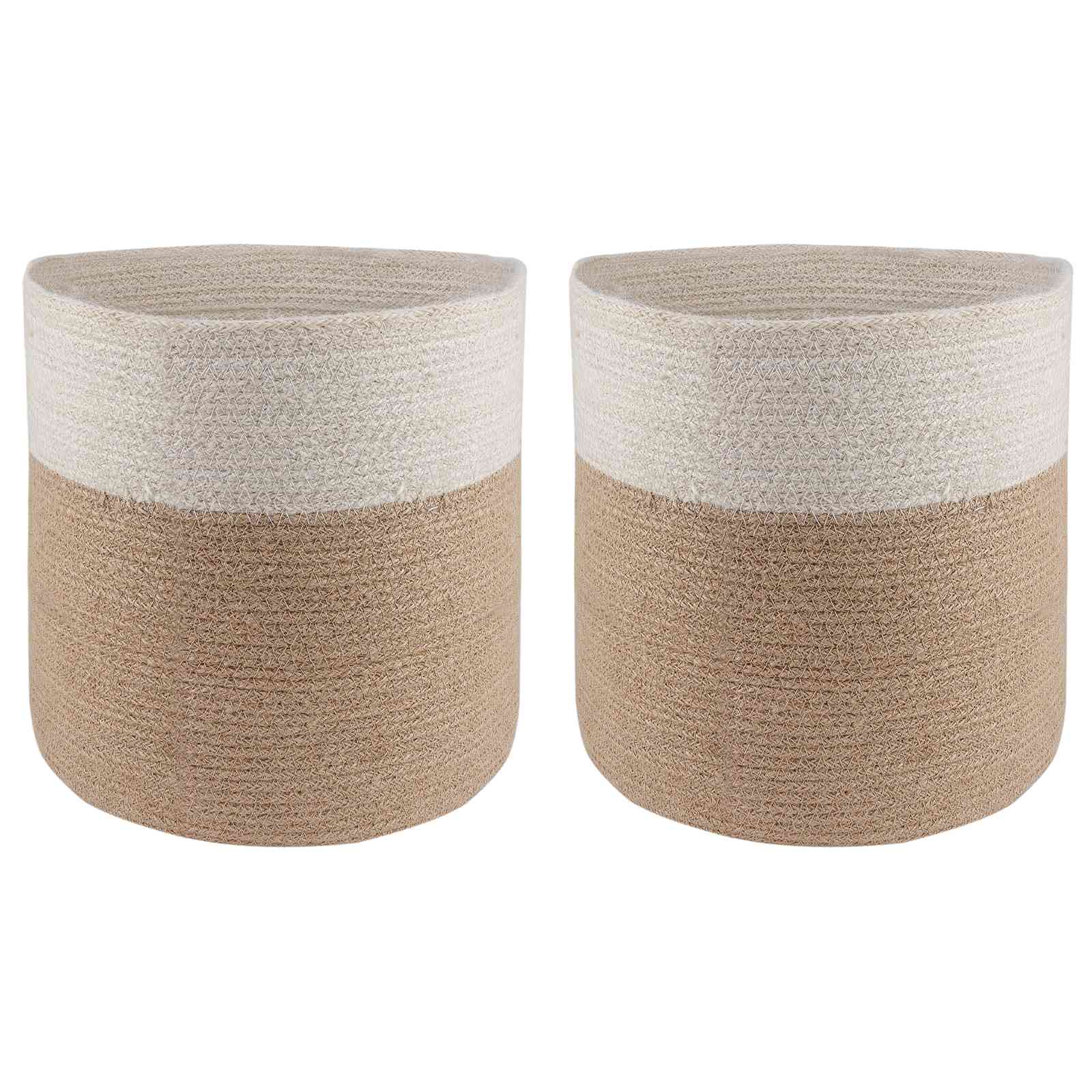 vidaXL Plantenpot Set 2 pcs Naturel Ø 28 x 28 cm 100% Tossa Jute