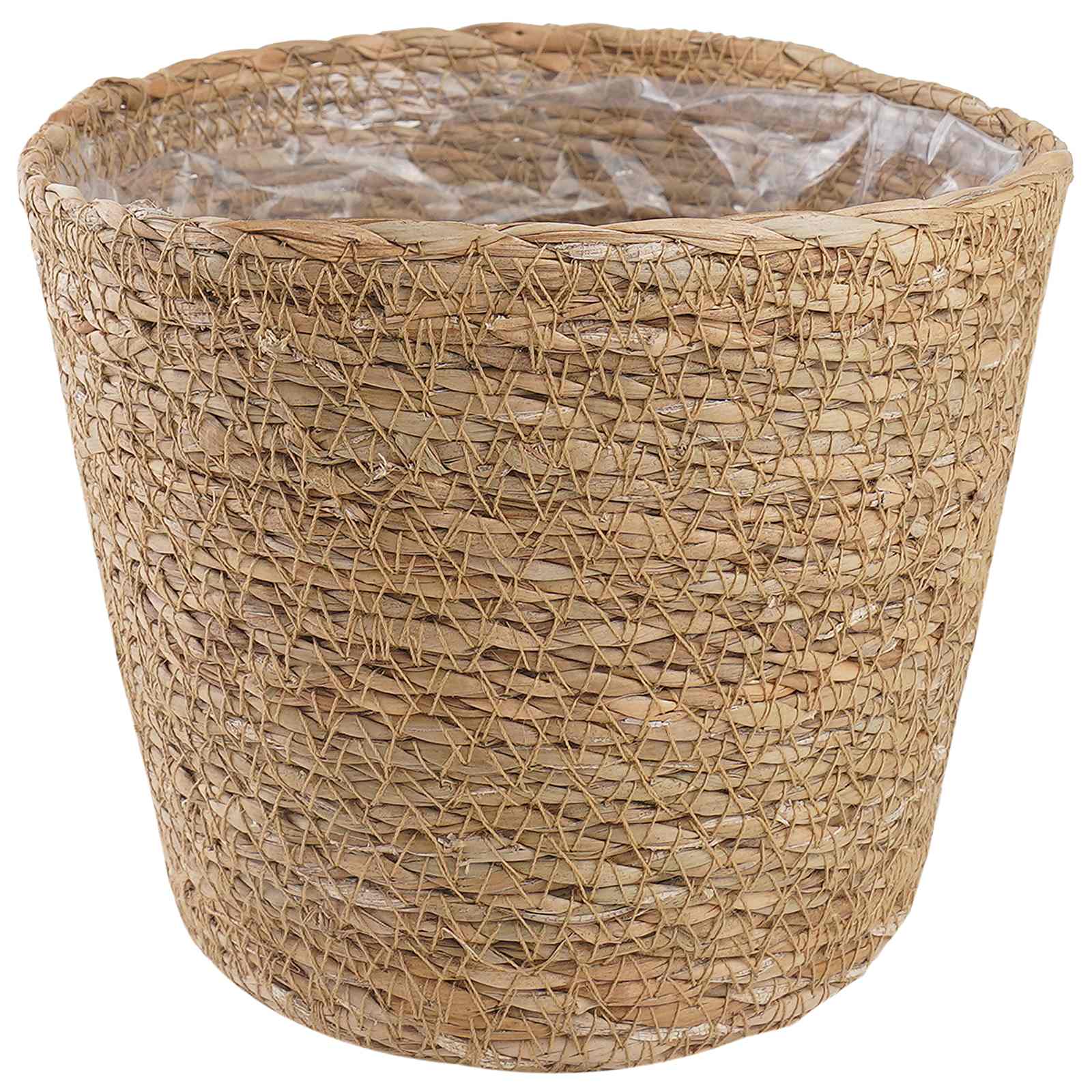 vidaXL Zeegras Plantenmanden 3 pcs Naturel Ø26 x 19 cm 100% Zeegras