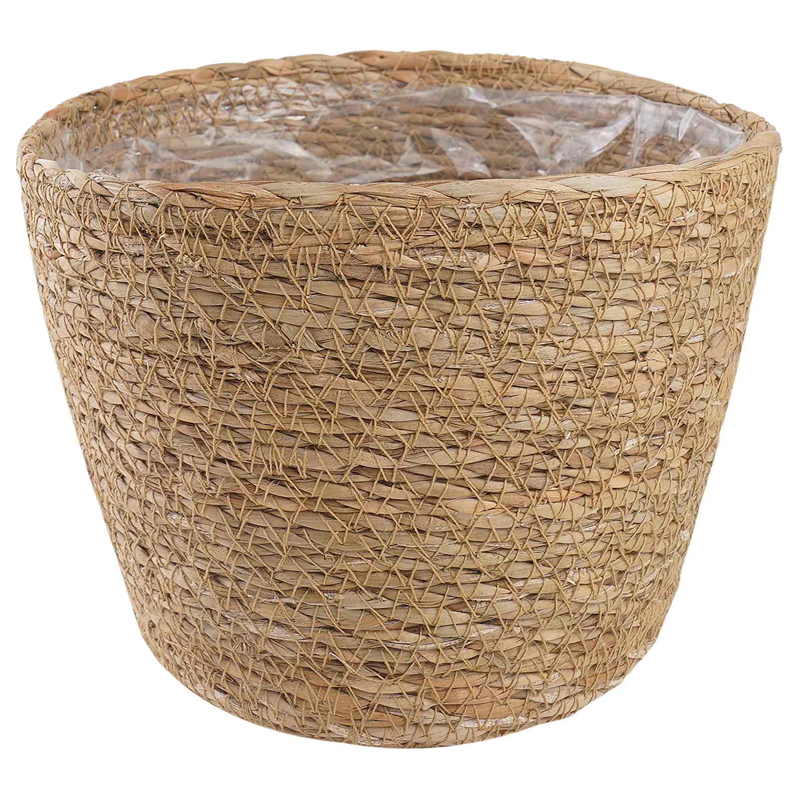 vidaXL Zeegras Plantenmanden 3 pcs Naturel Ø26 x 19 cm 100% Zeegras