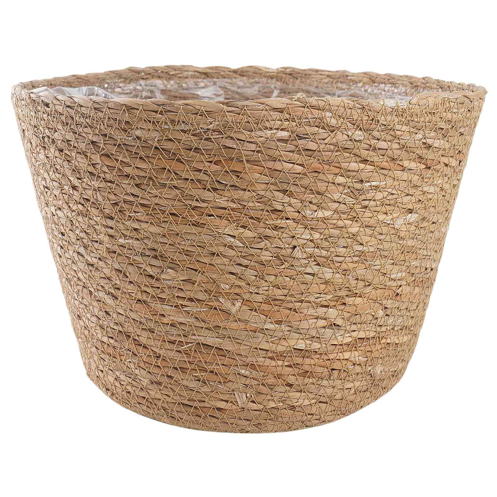vidaXL Zeegras Plantenmanden 3 pcs Naturel Ø26 x 19 cm 100% Zeegras