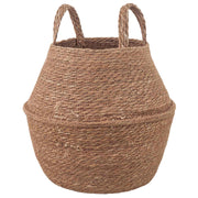 vidaXL Plantenpot met handvatten Naturel Ø 22 x 20 cm 100% Zeegras