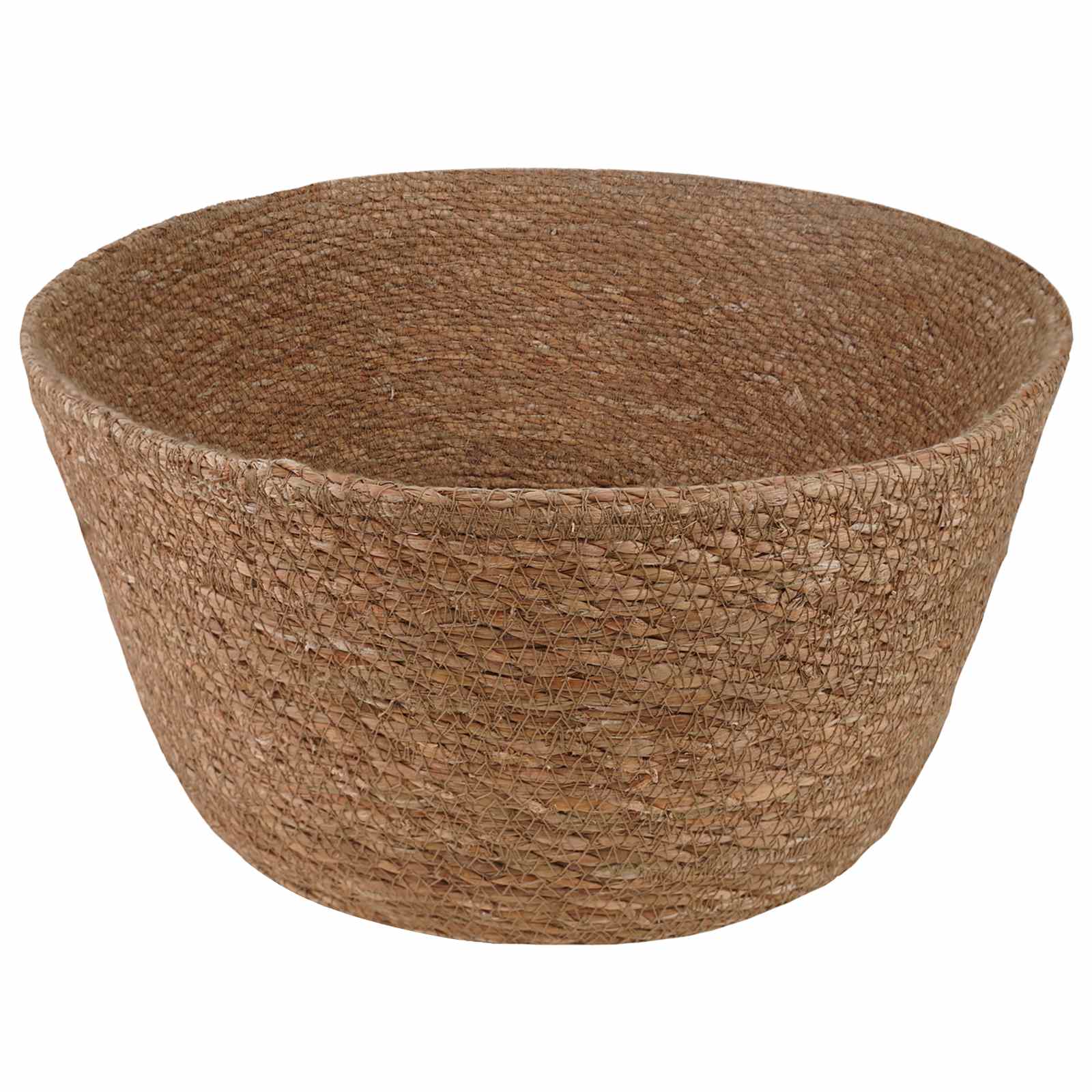 vidaXL Plantenpot met handvatten Naturel Ø 22 x 20 cm 100% Zeegras