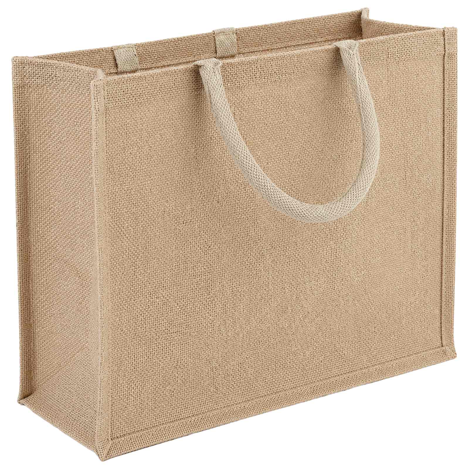 vidaXL Jute handtassen 10 pcs Naturel 42 x 33 x 19 cm 100% Tossa Jute