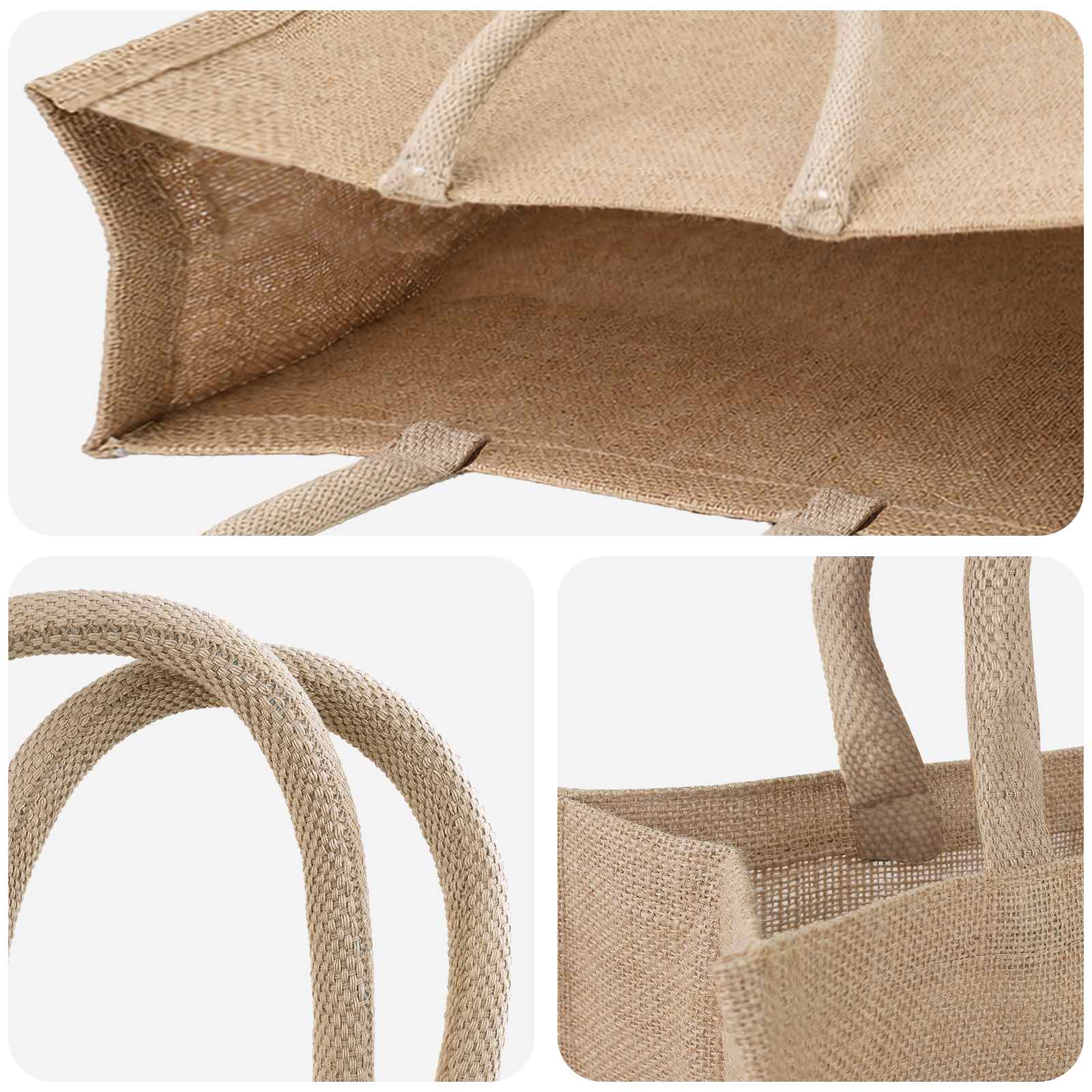 vidaXL Jute handtassen 10 pcs Naturel 42 x 33 x 19 cm 100% Tossa Jute