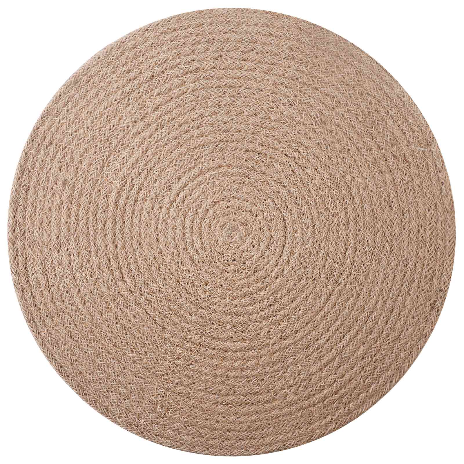 vidaXL Jute placematten 4 pcs Naturel Ø 30 cm 100% Tossa Jute