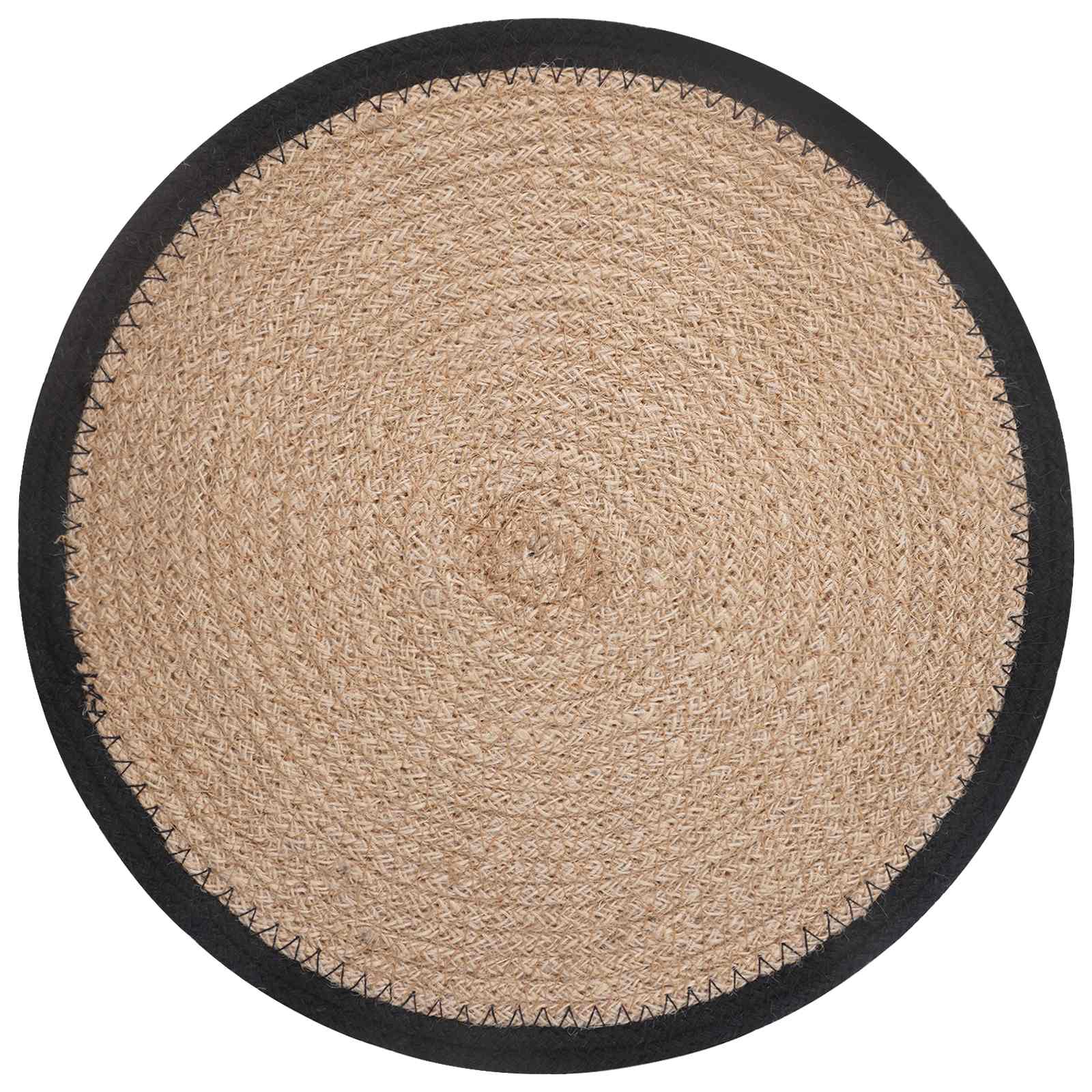 vidaXL Jute placematten 4 st Naturel en Zwart 100% Tossa Jute