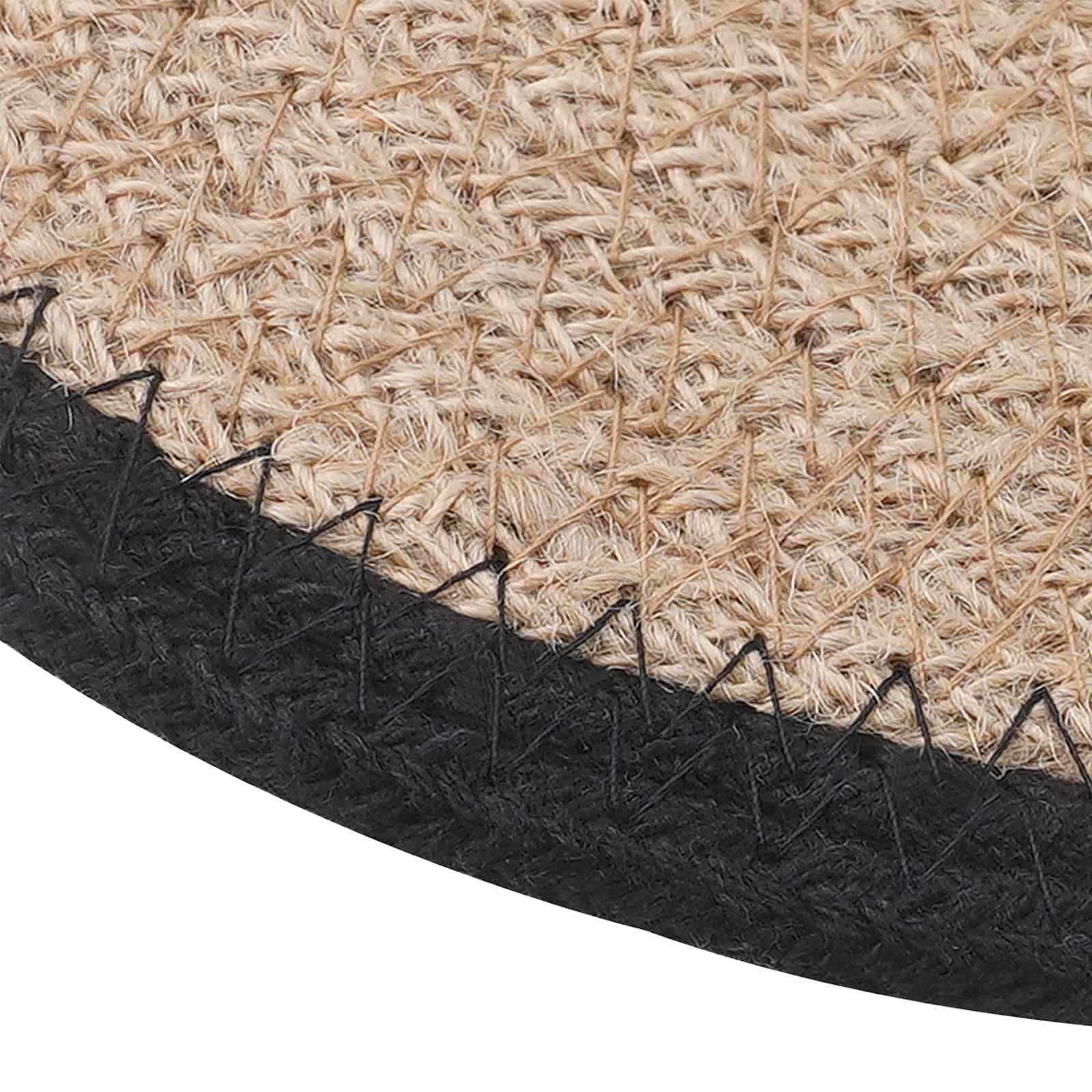 vidaXL Jute placematten 4 st Naturel en Zwart 100% Tossa Jute