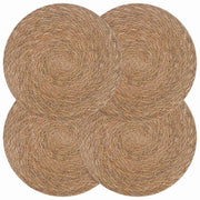 vidaXL Zeegroene placemats 4 st Naturel 100% Zeegras