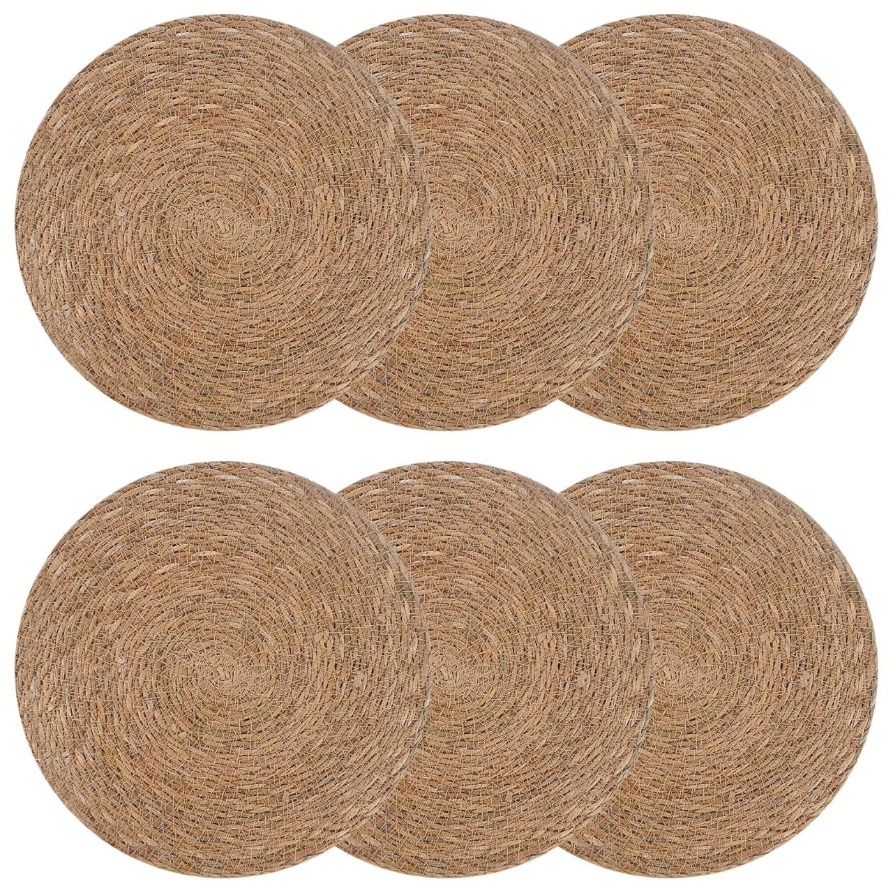 vidaXL Zeegroene placemats 4 st Naturel 100% Zeegras