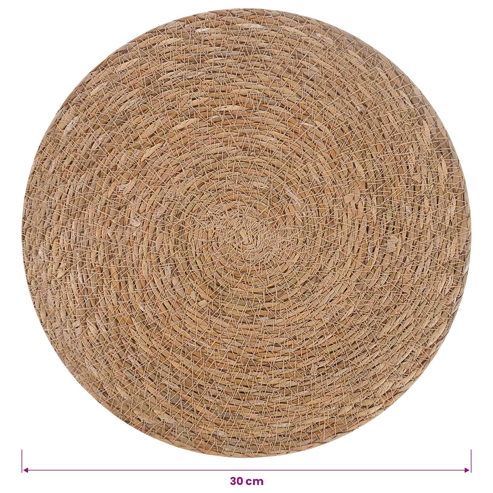 vidaXL Zeegroene placemats 4 st Naturel 100% Zeegras